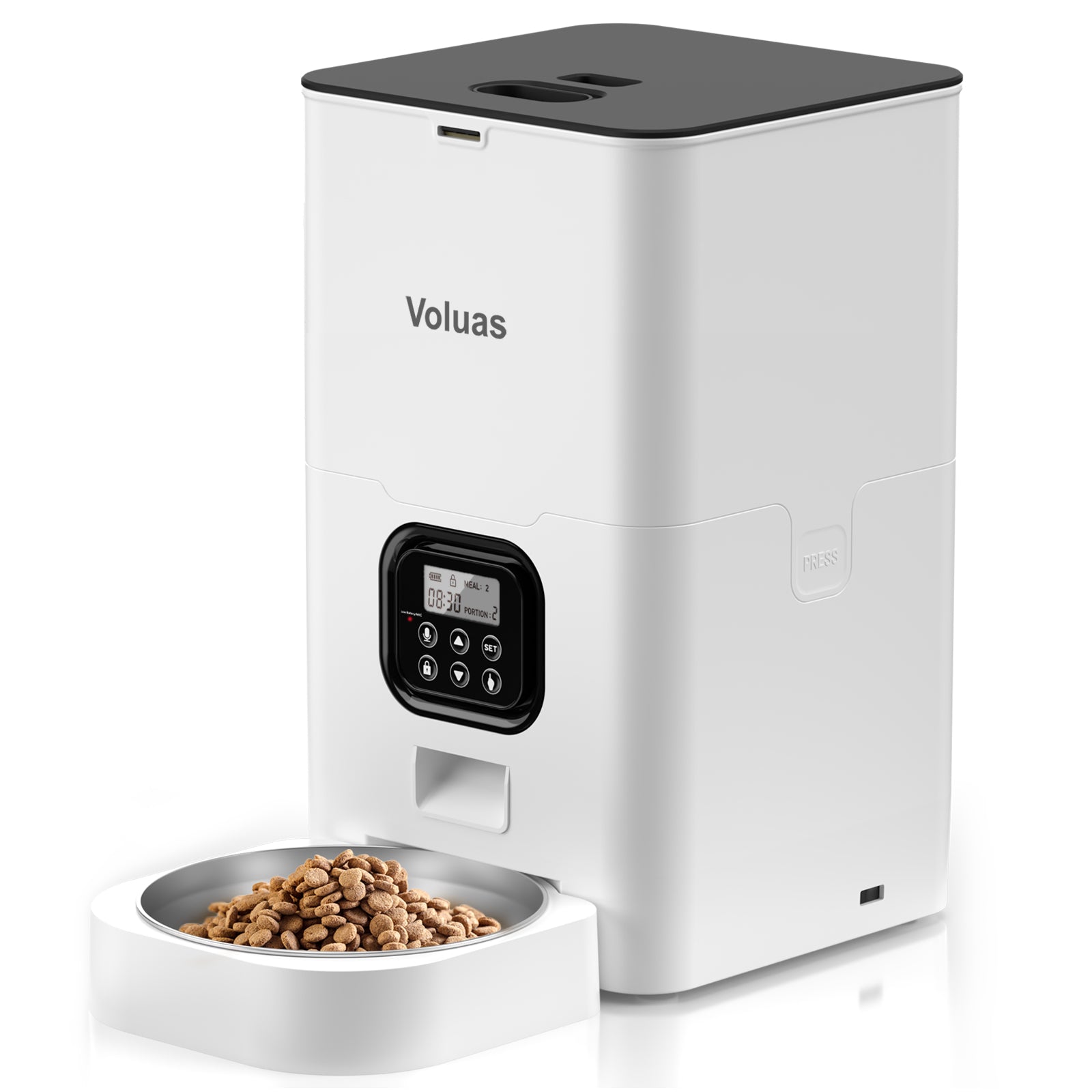 Automatic pet food shop dispenser with timer