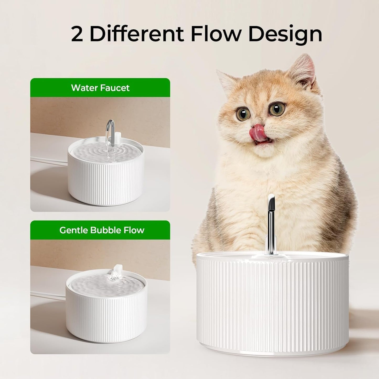 VOLUAS Automatic Feeder 4L + Ceramic Cat Water Fountain