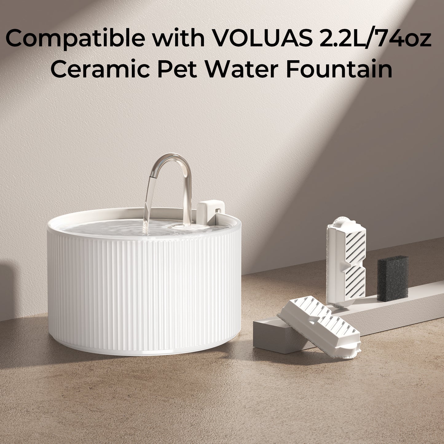 VOLUAS Ceramic Fountain Filters 3 Sets