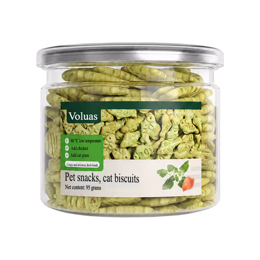 Voluas Cat Biscuits, Small Fish Biscuits, Cat Teeth Cleaning, Pet Snacks