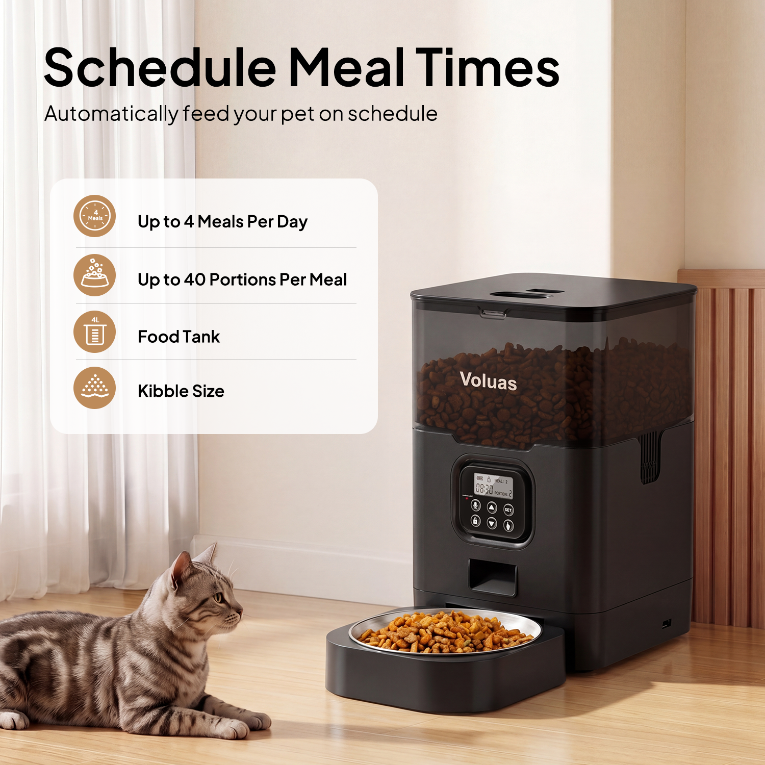 Step-by-Step: Program Schedules on the Button-Only Voluas Feeder