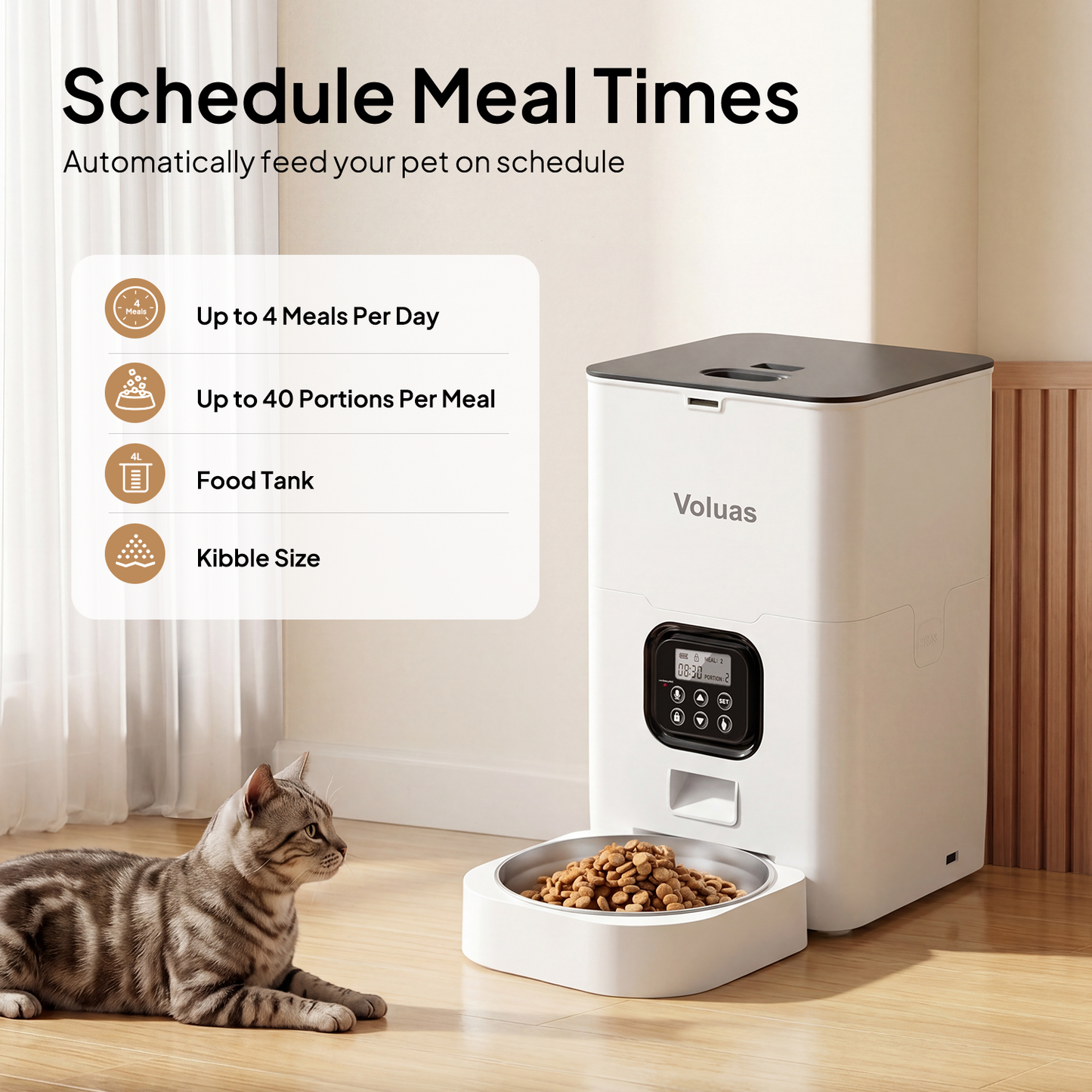 VOLUAS Automatic Feeder 6L