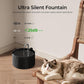 VOLUAS Black Ceramic Cat Water Fountain