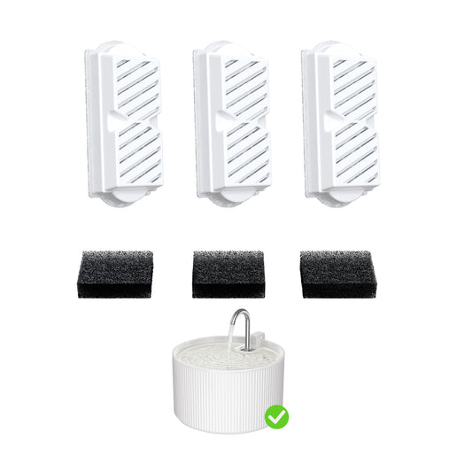 VOLUAS Ceramic Fountain Filters 3 Sets