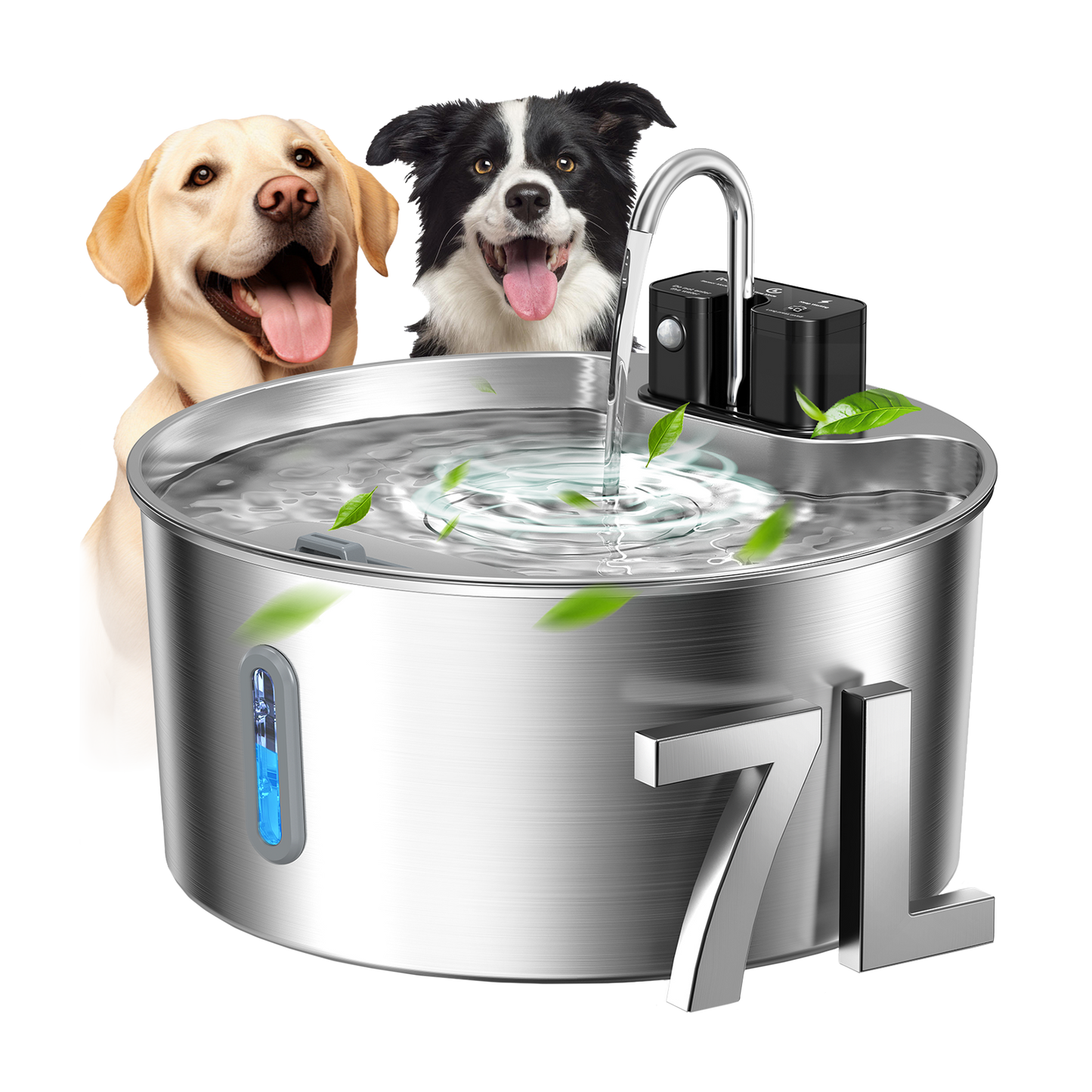 VOLUAS Wireless Large Dogs Water Fountain