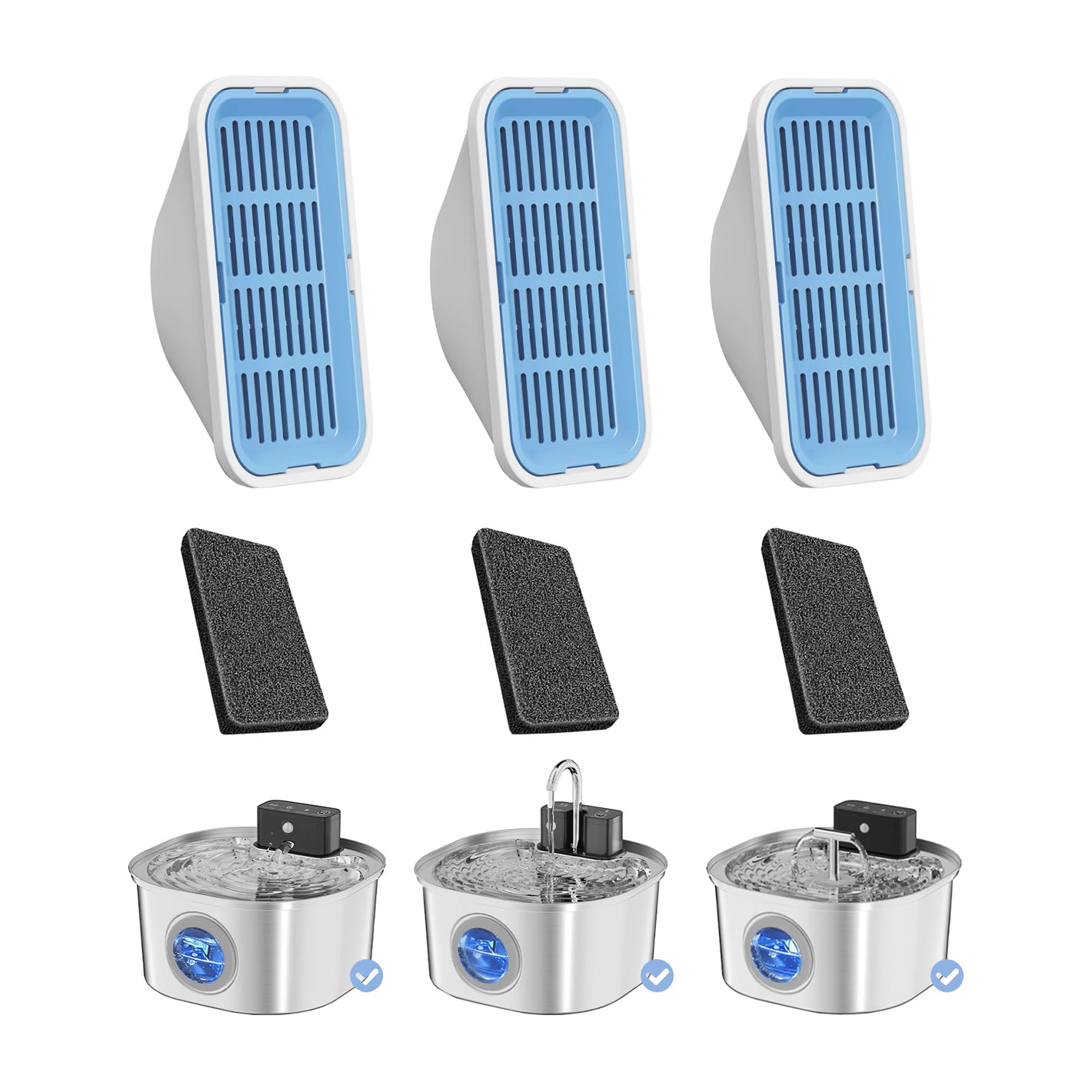 VOLUAS Water Fountain Filters 3 Sets