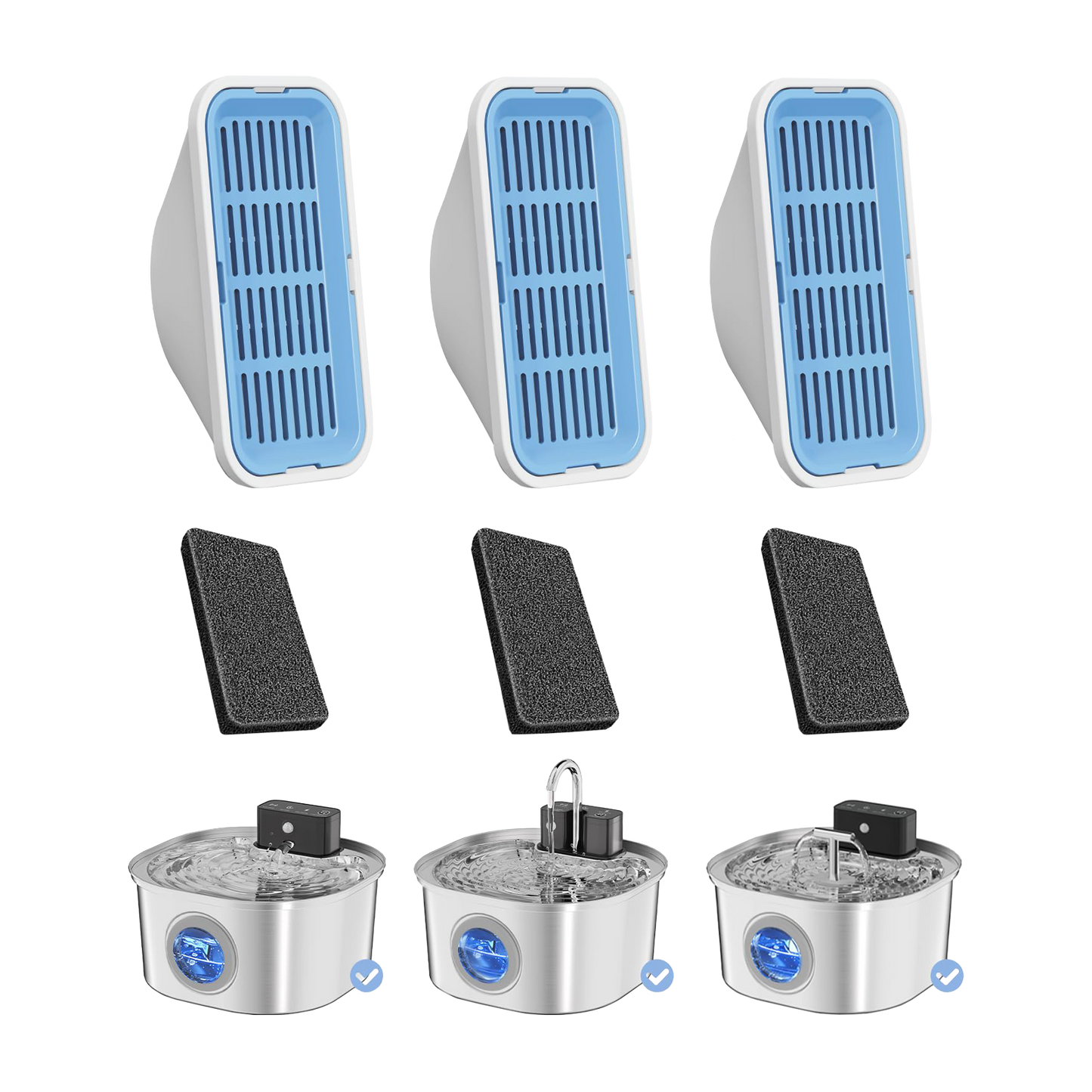 VOLUAS Water Fountain Filters 3 Sets
