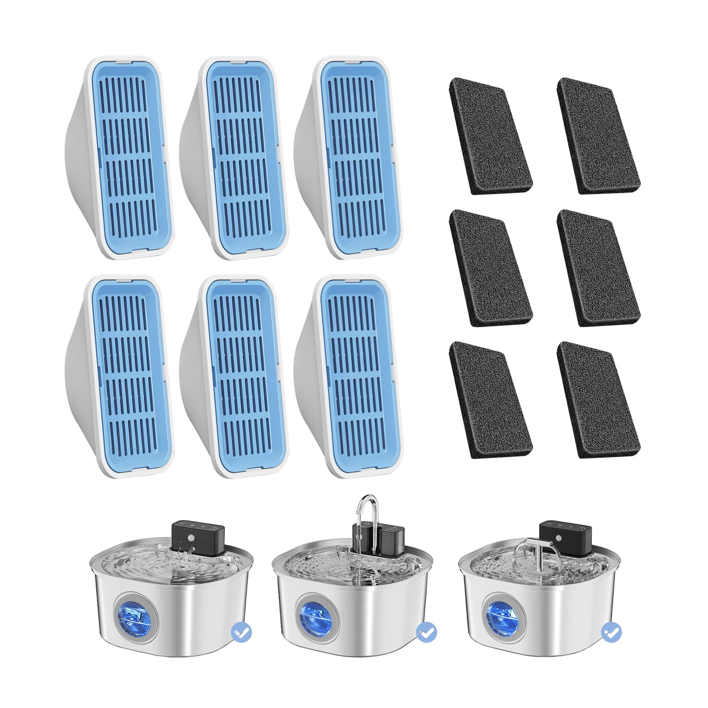 VOLUAS Water Fountain Filters 6 Sets