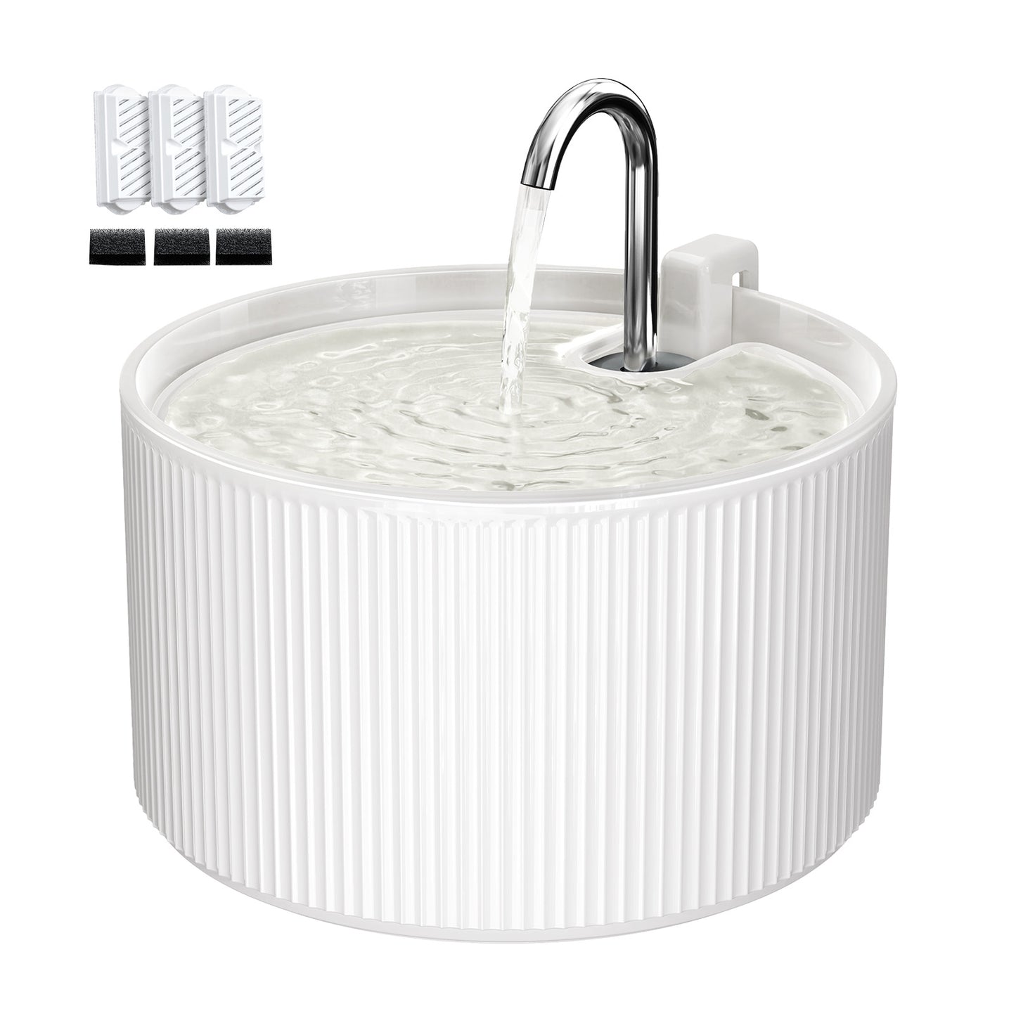 VOLUAS Ceramic Cat Water Fountain 3 Filters