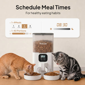 VOLUAS Smart 2 Pets Feeder White