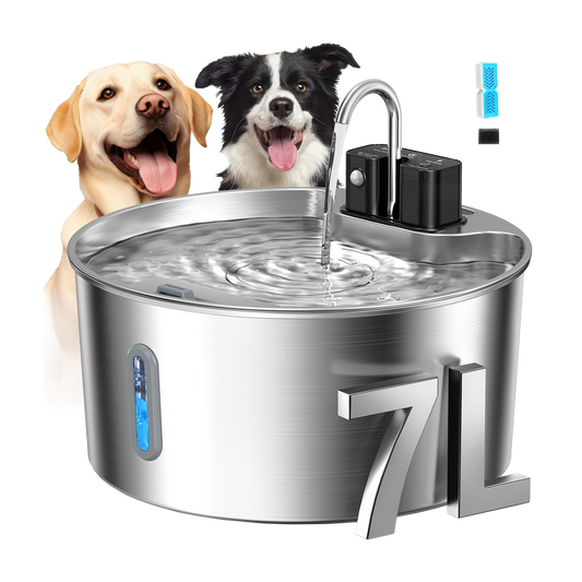 VOLUAS Wireless Large Dogs Water Fountain