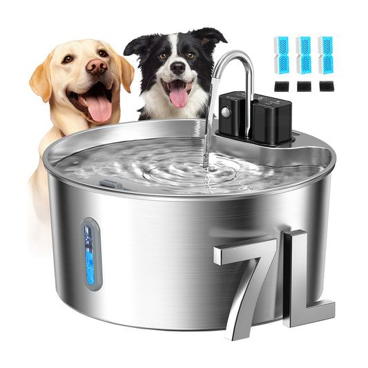 VOLUAS Wireless Large Dogs Water Fountain 3 Filters