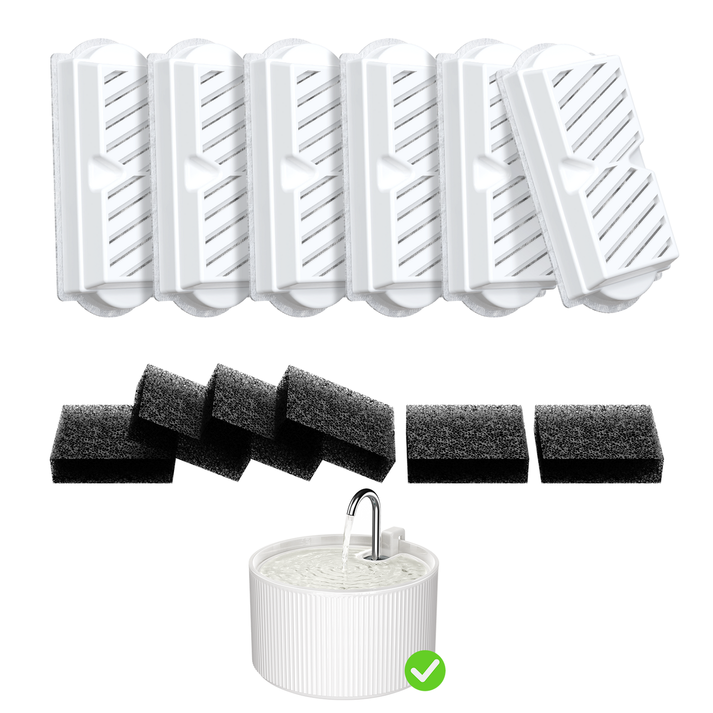 VOLUAS Ceramic Fountain Filters 6 Sets