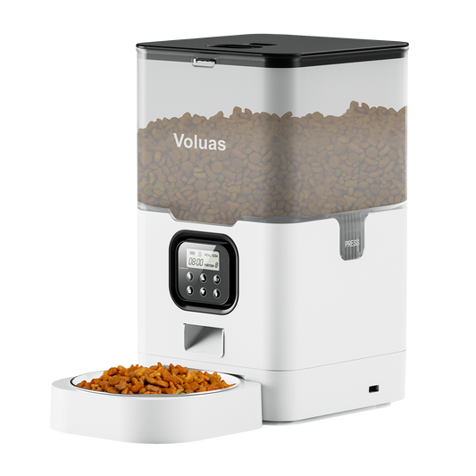 VOLUAS White Automatic Feeder 6L