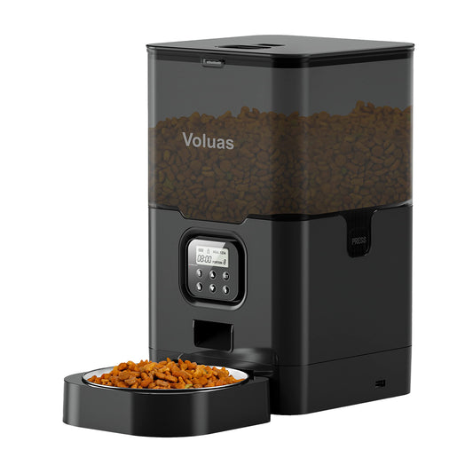 VOLUAS Black Automatic Feeder 6L