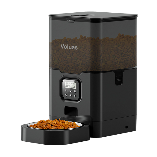 VOLUAS Black Automatic Feeder 6L