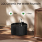 VOLUAS Black Ceramic Cat Water Fountain