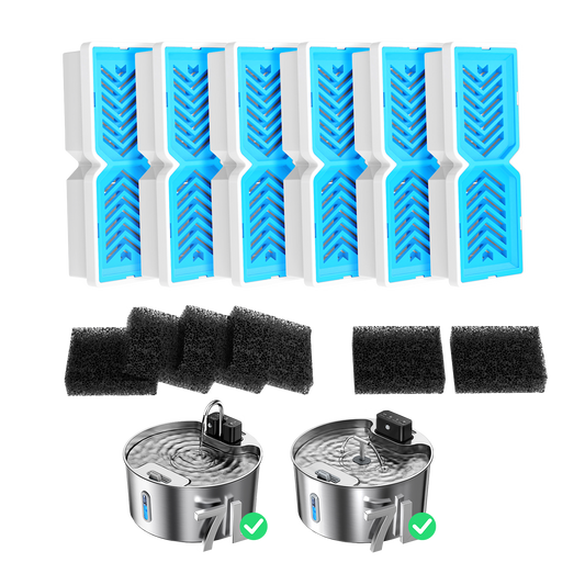 VOLUAS Dogs Water Fountain Filters 6 Sets