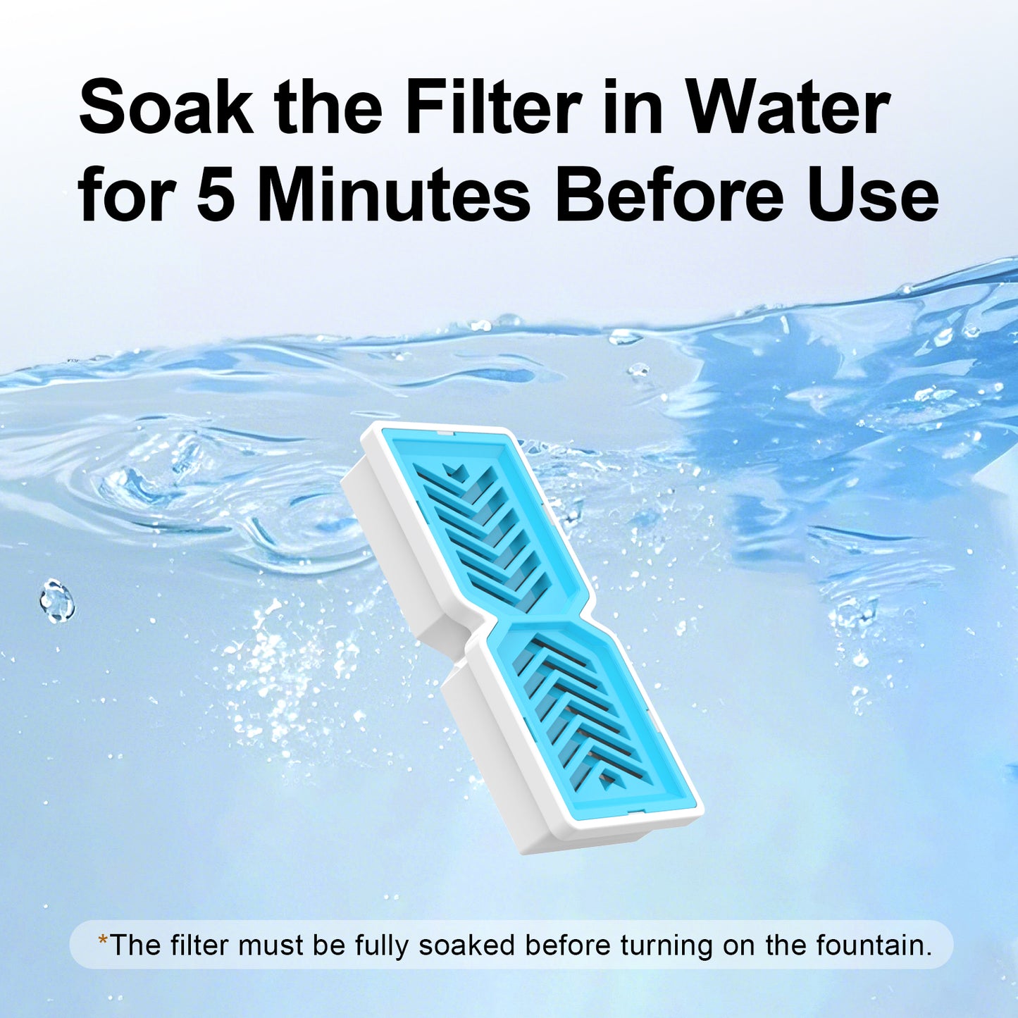 VOLUAS Large Dogs Water Fountain Filters 3 Sets