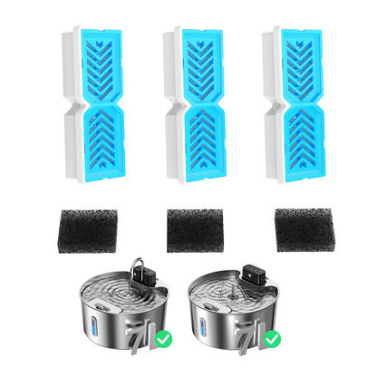 VOLUAS Large Dogs Water Fountain Filters 3 Sets