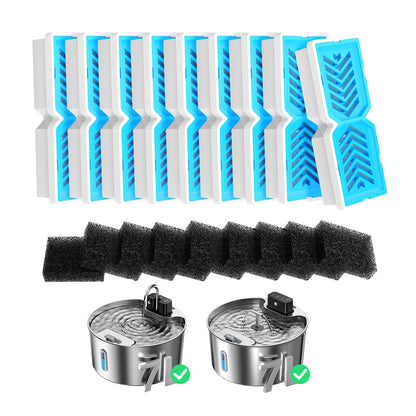 VOLUAS Large Dogs Water Fountain Filters 9 Sets