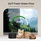 VOLUAS Black Ceramic Cat Water Fountain