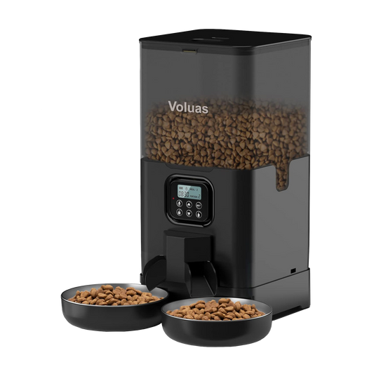 VOLUAS Smart 2 Pets Feeder Black