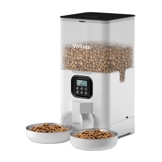 VOLUAS Smart 2 Pets Feeder White