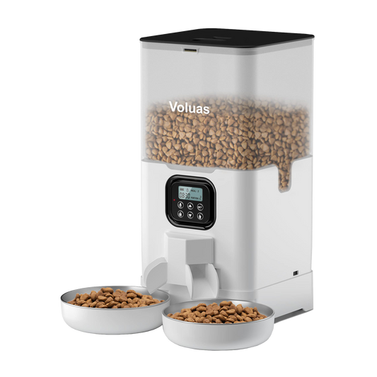 VOLUAS Smart 2 Pets Feeder White