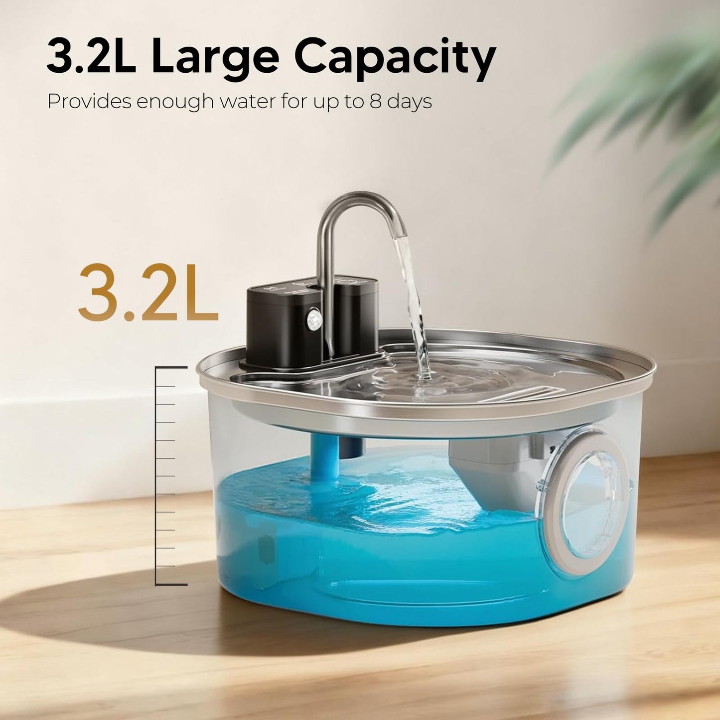 VOLUAS Wireless Water Fountain